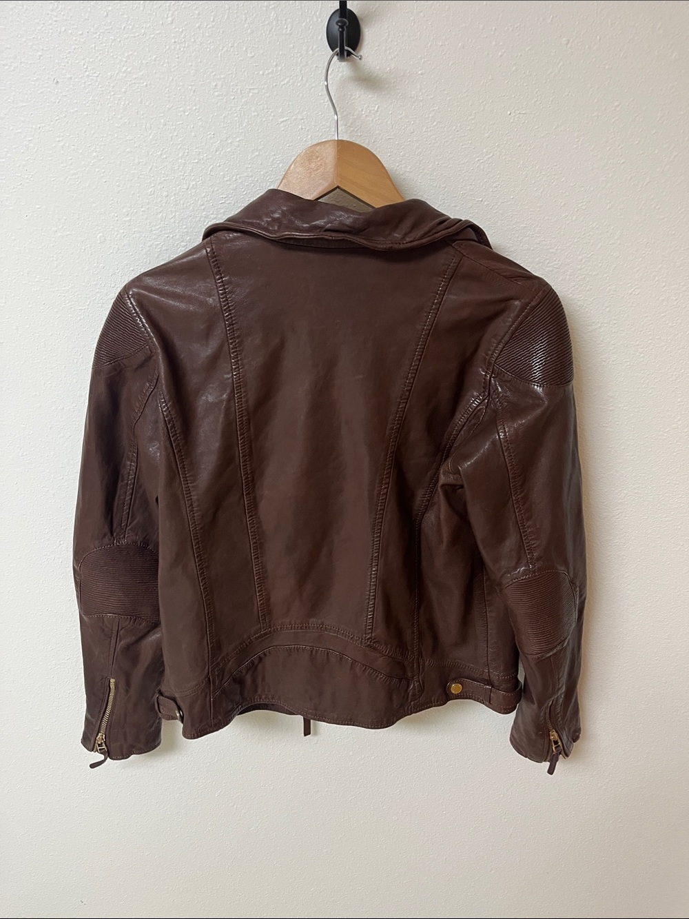 Mauritius Leather Brown Jacket women’s size 12 - Picture 4 of 5